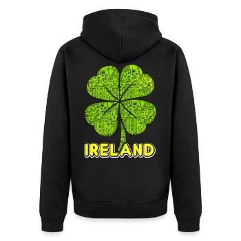 Irlande - Veste à capuche bio Premium Unisexe - noir - Dos - Nico (187cm)
