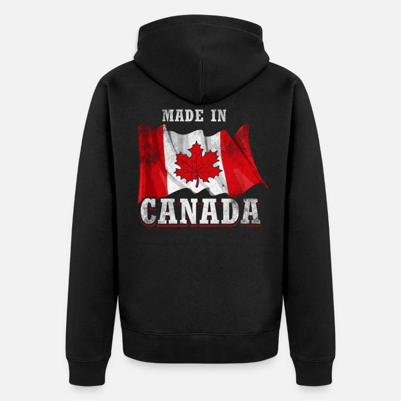 Made in Canada - Unisex Premium Bio Zip Hoodie - Schwarz