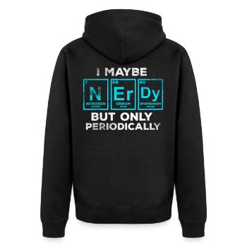 Nerd de chimie - Veste à capuche bio Premium Unisexe - noir - Dos - Nico (187cm)