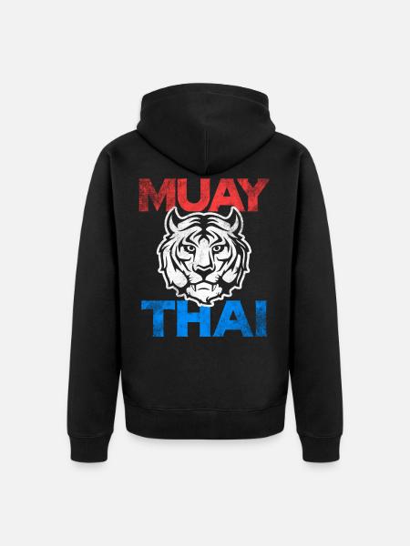 Muay Thai - Unisex Premium Organic Zip Hoodie - black