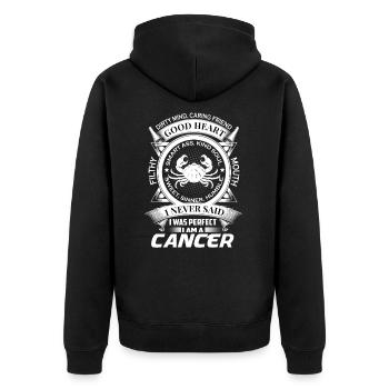 Signe du zodiaque du cancer - Cancer du zodiaque - Veste à capuche bio Premium Unisexe - noir - Dos - Nico (187cm)