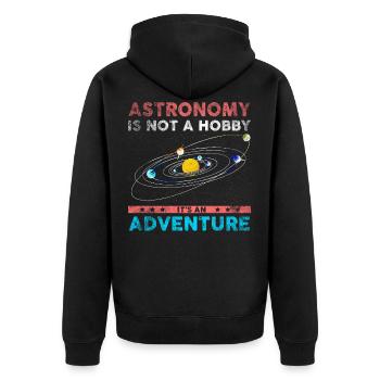 astronomie - Veste à capuche bio Premium Unisexe - noir - Dos - Nico (187cm)