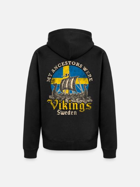 Viking suédois - Veste à capuche bio Premium Unisexe - noir