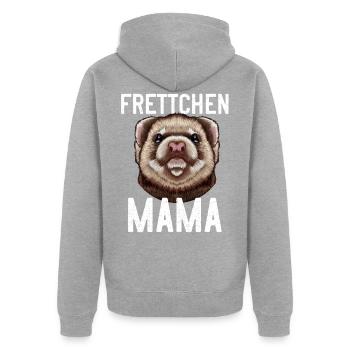 Maman furet - Veste à capuche bio Premium Unisexe - gris chiné - Dos - Nico (187cm)