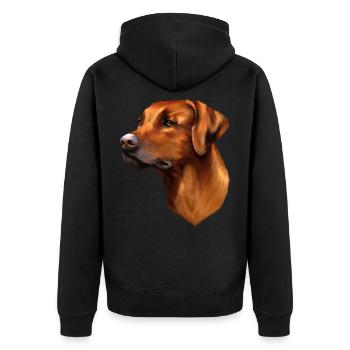 Rhodesian Ridgeback - Veste à capuche bio Premium Unisexe - noir - Dos - Nico (187cm)