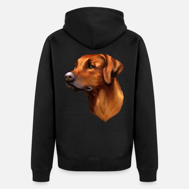 Rhodesian Ridgeback - Unisex Premium Bio Zip Hoodie - Schwarz