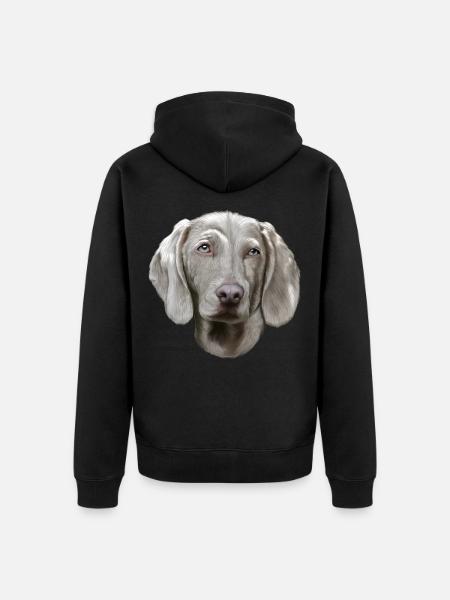 Chien Braque de Weimar - Veste à capuche bio Premium Unisexe - noir