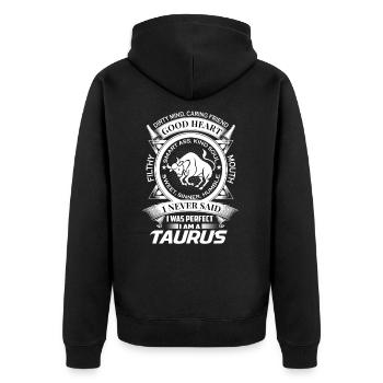 Signe du zodiaque Taureau - zodiac taurus - Veste à capuche bio Premium Unisexe - noir - Dos - Nico (187cm)