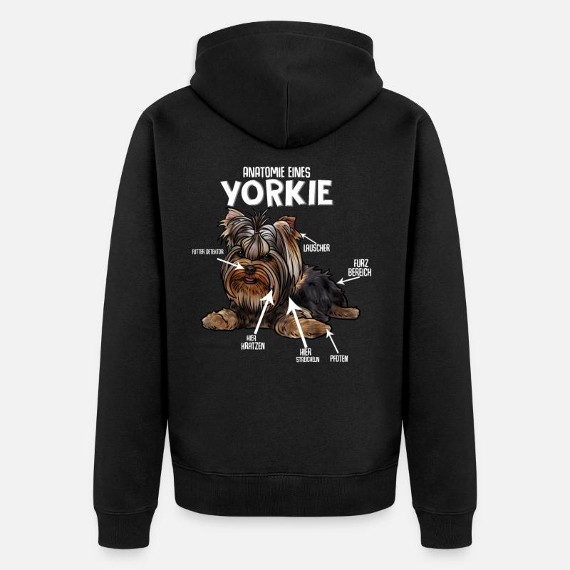 Yorkshire Terrier - Veste à capuche bio Premium Unisexe - noir
