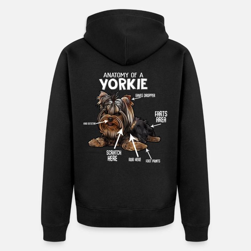 Yorkshire Terrier - Unisex Premium Bio Zip Hoodie - Schwarz