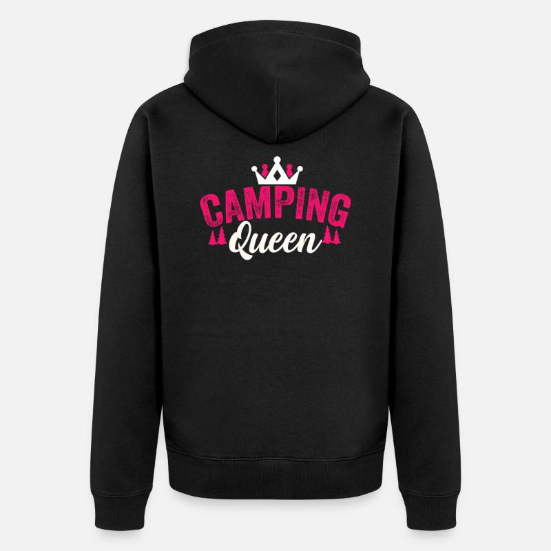 Camping Queen - Veste à capuche bio Premium Unisexe - noir