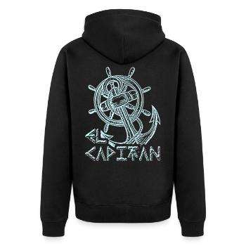 capitaine - Veste à capuche bio Premium Unisexe - noir - Dos - Nico (187cm)