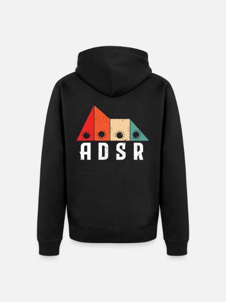 Synthétiseur ADSR Modular Life - Veste à capuche bio Premium Unisexe - noir