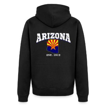 Arizona USA - Veste à capuche bio Premium Unisexe - noir - Dos - Nico (187cm)
