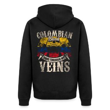 Colombie - Veste à capuche bio Premium Unisexe - noir - Dos - Nico (187cm)