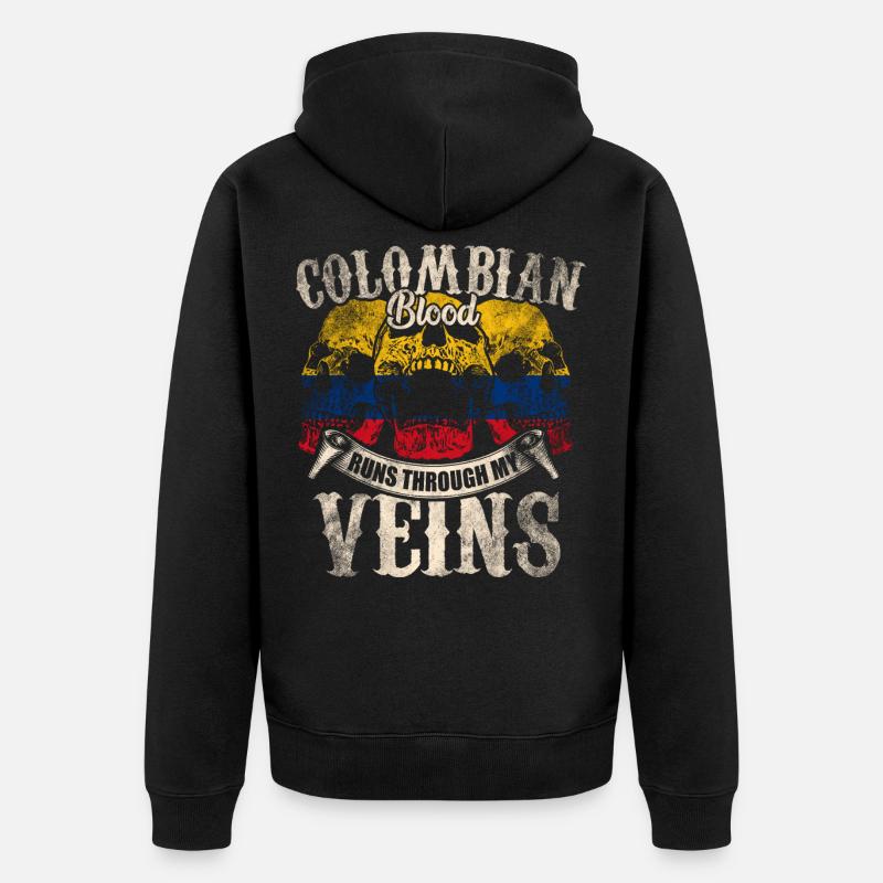 Colombie - Veste à capuche bio Premium Unisexe - noir