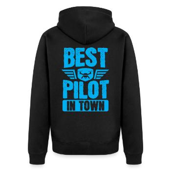 Meilleur pilote de drone en ville - Veste à capuche bio Premium Unisexe - noir - Dos - Nico (187cm)