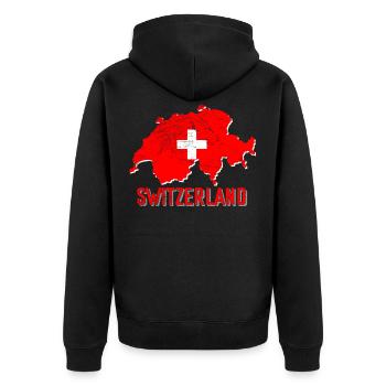 Suisse - Veste à capuche bio Premium Unisexe - noir - Dos - Nico (187cm)