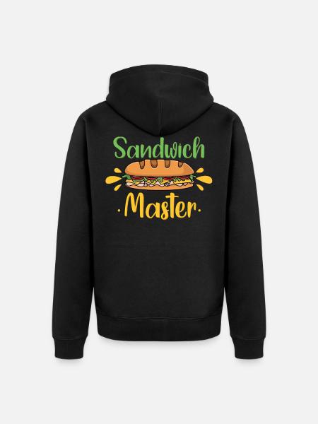 Sandwich Master Lovers - Unisex Premium Organic Zip Hoodie - black