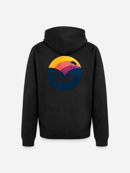 Kite Kiteboarding Kitesurfer Kiteboarding Gift - Unisex Premium Organic Zip Hoodie - black