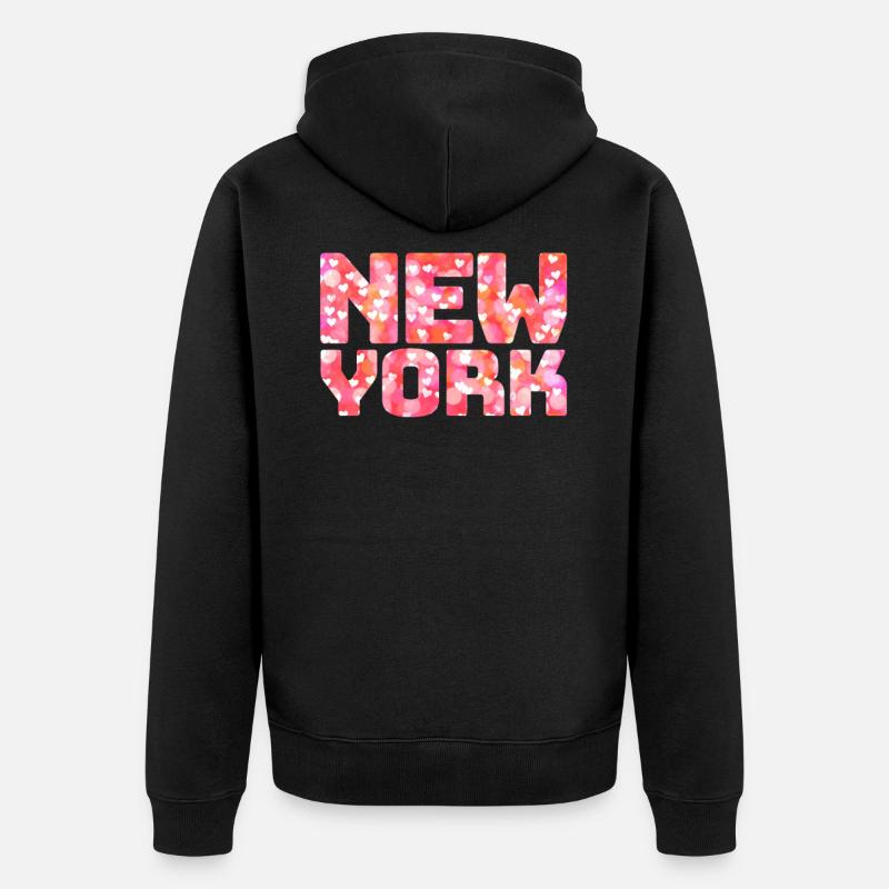 J'aime New York - Veste à capuche bio Premium Unisexe - noir