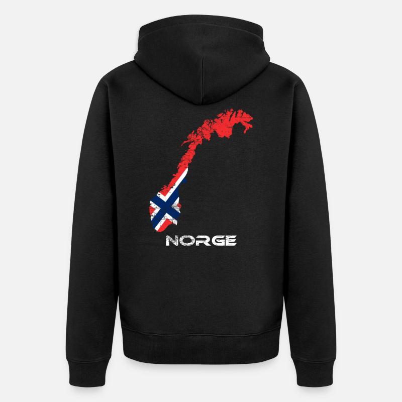 Norvège - Veste à capuche bio Premium Unisexe - noir