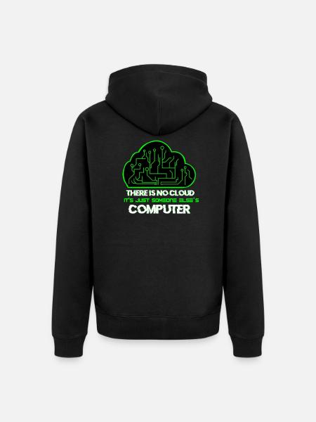 Cadeau d'administrateur système Cloud - Veste à capuche bio Premium Unisexe - noir