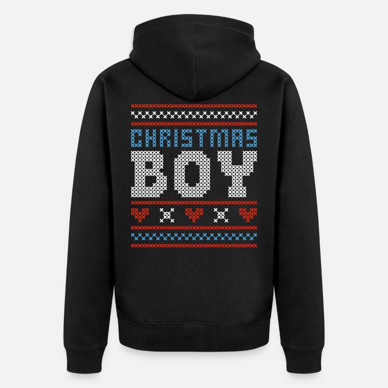 Garçon de noël - Veste à capuche bio Premium Unisexe - noir