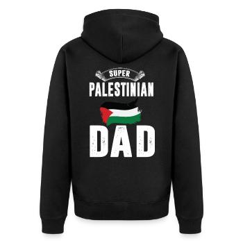 papa super palestinien grand père palestinien - Veste à capuche bio Premium Unisexe - noir - Dos - Nico (187cm)