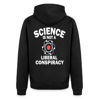 science pas complot science complot - Veste à capuche bio Premium Unisexe - noir - Dos - Nico (187cm)