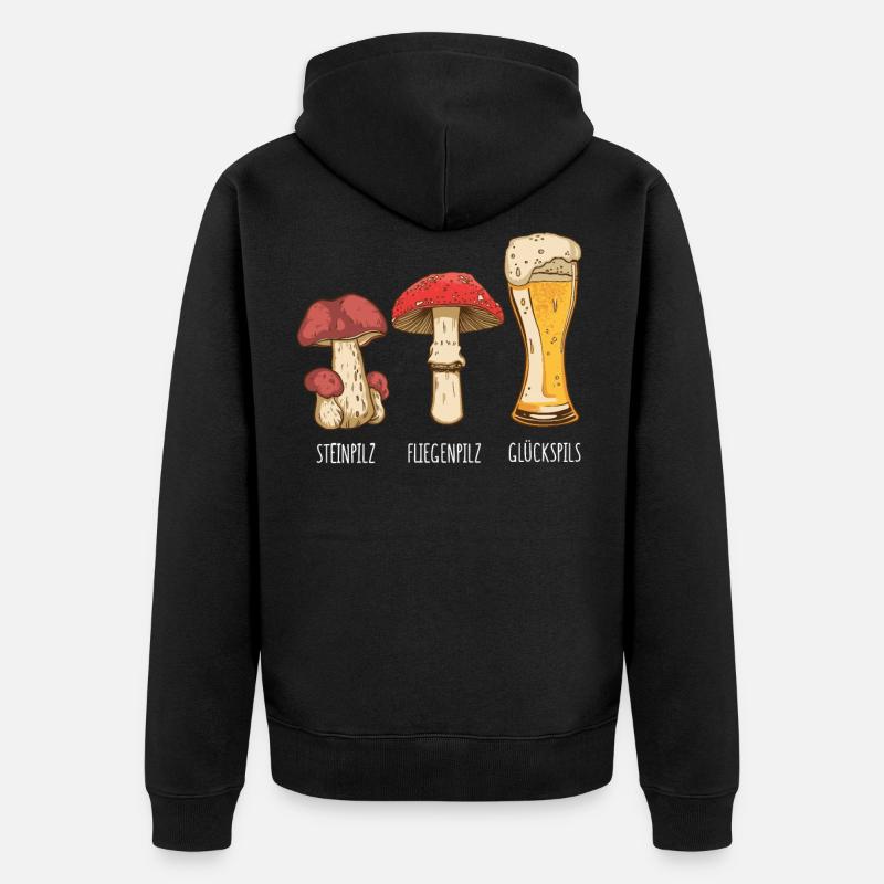 Cèpes Champignons Champignons Cadeau - Veste à capuche bio Premium Unisexe - noir