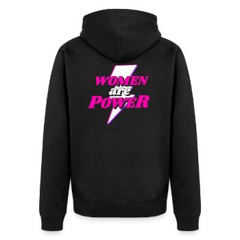 Feminist Feminist Feminism Woman Power GRL PWR - Unisex Premium Organic Zip Hoodie - black - Back - Nico (187cm)
