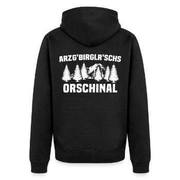 Erzgebirge Orschinal Original Saxe - Veste à capuche bio Premium Unisexe - noir - Dos - Nico (187cm)