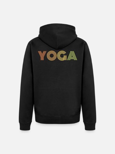 Yoga - Unisex Premium Bio Zip Hoodie - Schwarz