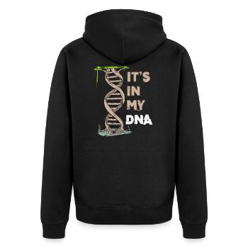 Baumkletterer I Arborist Baum Geschenk für - Unisex Premium Bio Zip Hoodie - Schwarz - Hinten - Nico (187cm)