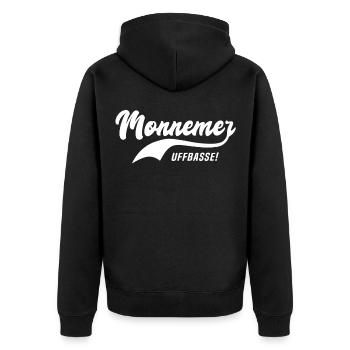 Monnemer Uffbasse Mannheimer Mannheim - Veste à capuche bio Premium Unisexe - noir - Dos - Nico (187cm)