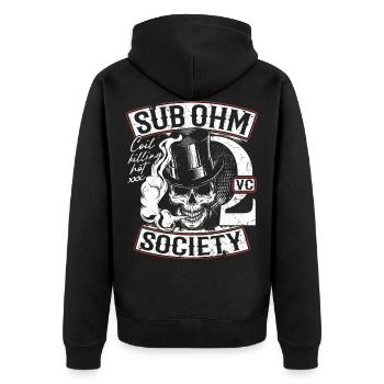 Sub Ohm Vape Club - Veste à capuche bio Premium Unisexe - noir - Dos - Nico (187cm)