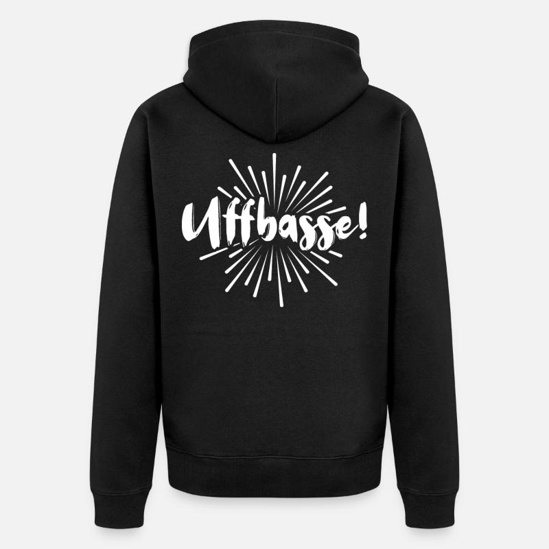 Uffbasse Mannheimer Dialekt Mannheim - Unisex Premium Bio Zip Hoodie - Schwarz