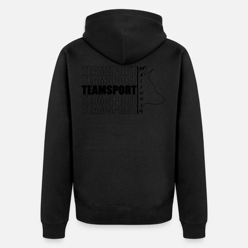 TEAMSPORT Malinois black - Veste à capuche bio Premium Unisexe - noir