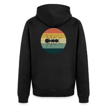 Ant Ant Colony Ant Breeding Ant Breeders - Unisex Premium Organic Zip Hoodie - black - Back - Nico (187cm)