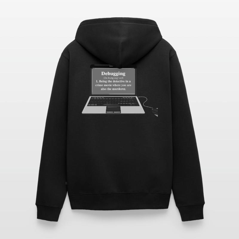 Lustiges Computer Debugging Programmierer Design Unisex Premium Bio Zip Hoodie