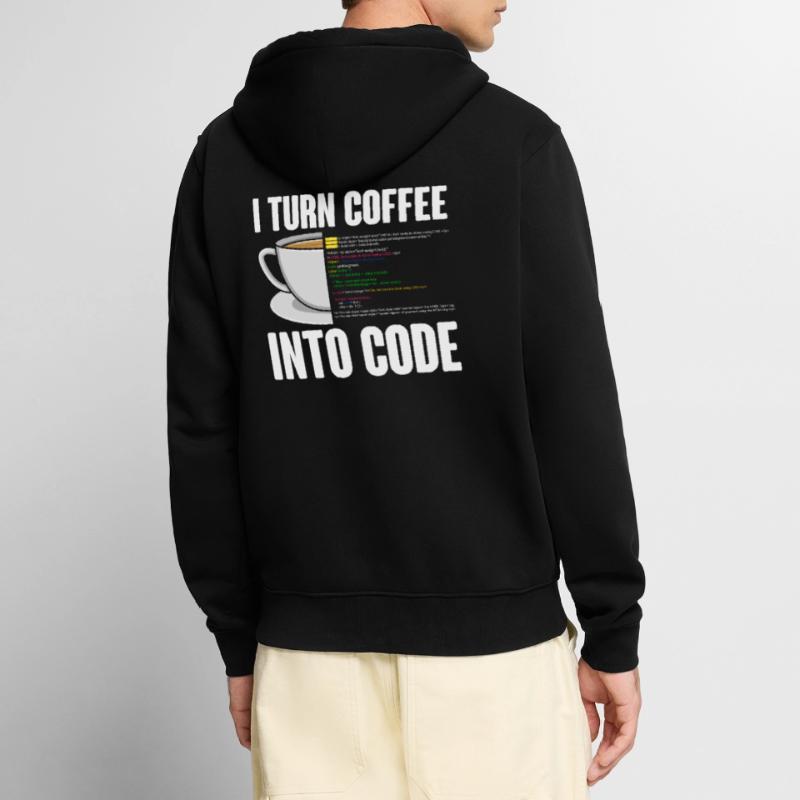 Drôle d’ordinateur programmeur de café conception Veste à capuche bio Premium Unisexe