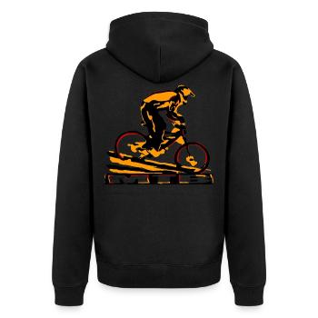 VTT - Veste à capuche bio Premium Unisexe - noir - Dos - Nico (187cm)