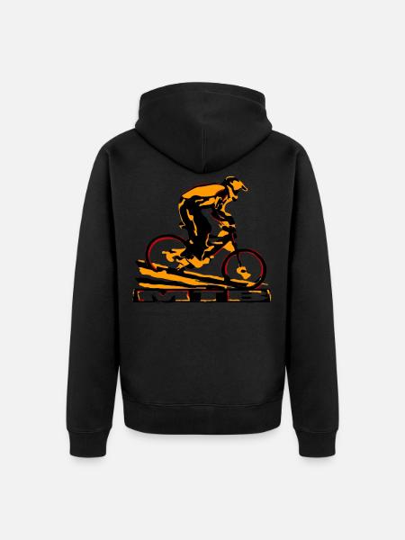 Mtb - Unisex Premium Organic Zip Hoodie - black
