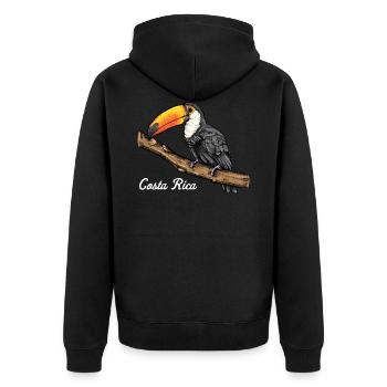 Tukan Costa Rica Tucan Tropical Oiseau Caraïbe motif - Veste à capuche bio Premium Unisexe - noir - Dos - Nico (187cm)