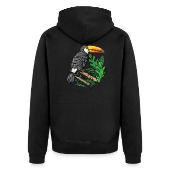 Tukan Costa Rica Tucan Tropical Oiseau Caraïbe motif - Veste à capuche bio Premium Unisexe - noir - Dos - Nico (187cm)