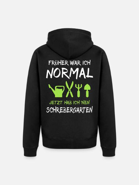 Garten Schrebergarten Sprüche - Unisex Premium Bio Zip Hoodie - Schwarz