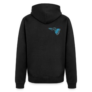 Guppy aquarian poisson cadeau - Veste à capuche bio Premium Unisexe - noir - Dos - Nico (187cm)