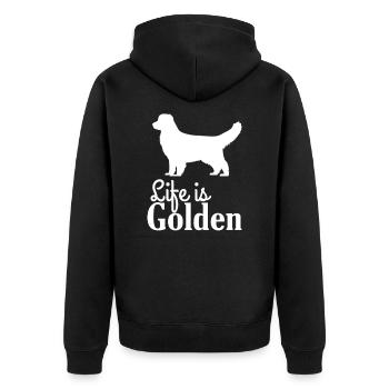 Golden Retriever Cadeau Pour les amoureux des chiens - Veste à capuche bio Premium Unisexe - noir - Dos - Nico (187cm)