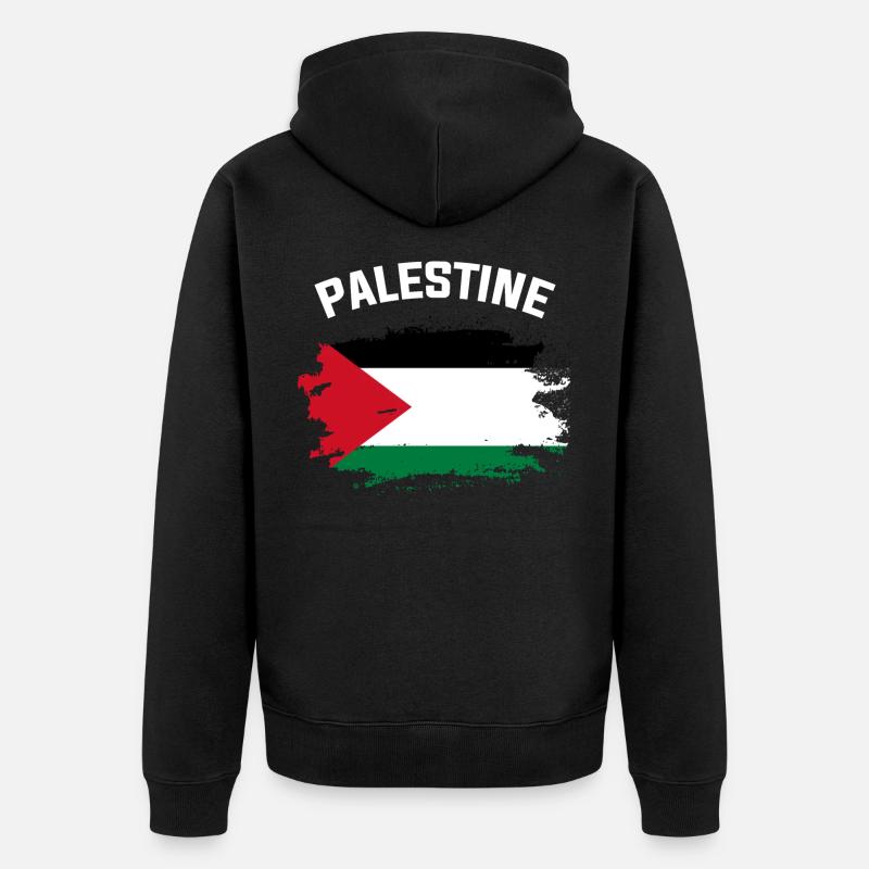 Palestine - Veste à capuche bio Premium Unisexe - noir